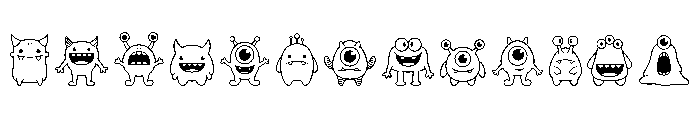 Cute Monster Regular Font UPPERCASE