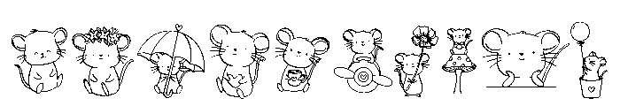 Cute Mouse Life Font OTHER CHARS
