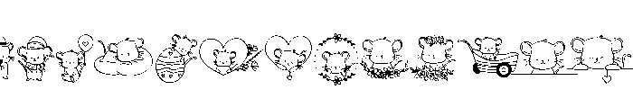 Cute Mouse Life Font UPPERCASE