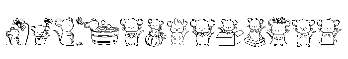 Cute Mouse Life Font UPPERCASE