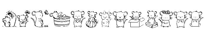 Cute Mouse Life Font LOWERCASE
