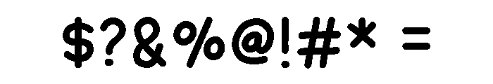 Cute Pretty Regular Font OTHER CHARS