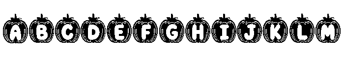 Cute Pumpkin Black Font UPPERCASE