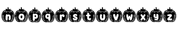 Cute Pumpkin Black Font LOWERCASE