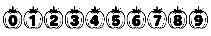 Cute Pumpkin Outline Font OTHER CHARS