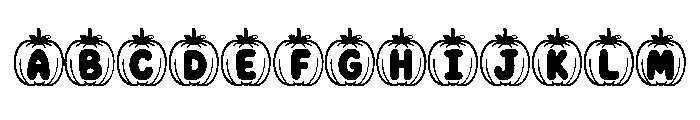 Cute Pumpkin Outline Font UPPERCASE