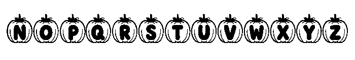 Cute Pumpkin Outline Font UPPERCASE
