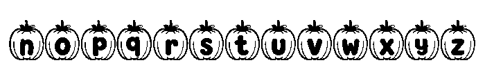 Cute Pumpkin Outline Font LOWERCASE