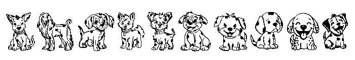 Cute Puppy Set Font OTHER CHARS
