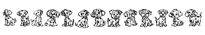 Cute Puppy Set FONT