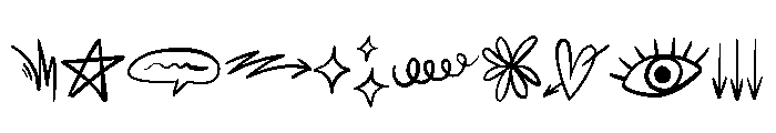 Cute Scribble Doodle Font OTHER CHARS