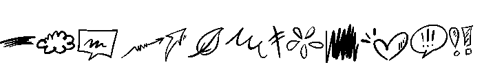 Cute Scribble Doodle Font UPPERCASE
