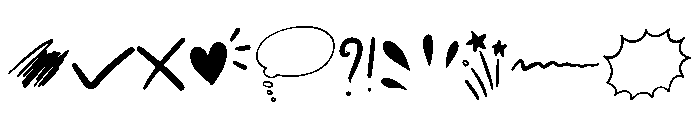 Cute Scribble Font OTHER CHARS