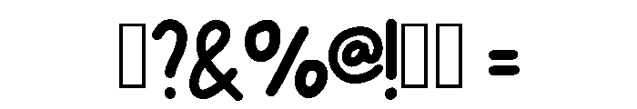 Cute Shape Regular Font OTHER CHARS