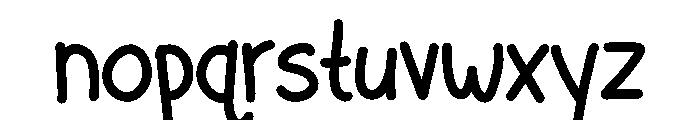 Cute Simple Writing Regular Font LOWERCASE