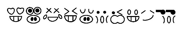 Cute Smiley Face Font OTHER CHARS