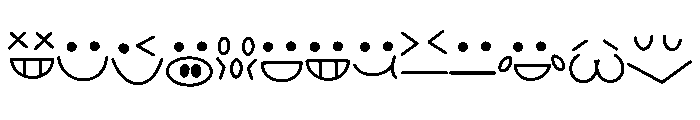 Cute Smiley Face Font UPPERCASE