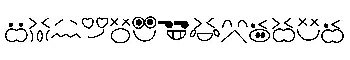 Cute Smiley Face Font UPPERCASE