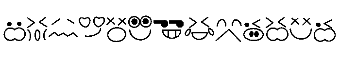 Cute Smiley Face Font LOWERCASE