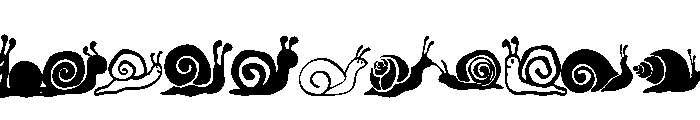 Cute Snail Animal Font UPPERCASE