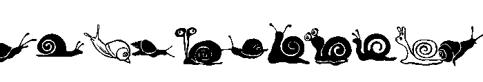 Cute Snail Animal Font UPPERCASE
