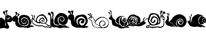 Cute Snail Animal FONT