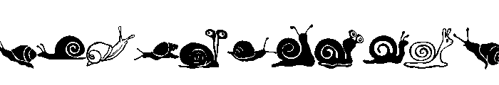 Cute Snail Animal Font LOWERCASE