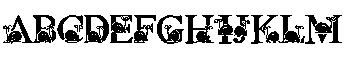 Cute Snail Font UPPERCASE