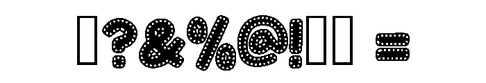Cute Stickers Regular Font OTHER CHARS