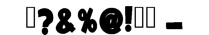 Cute Thick Regular Font OTHER CHARS