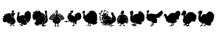 Cute Turkey Font UPPERCASE