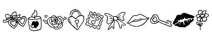 Cute Valentine Clipart Font OTHER CHARS
