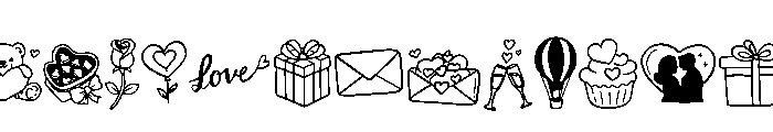 Cute Valentine Clipart FONT