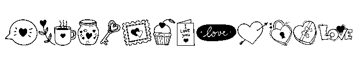 Cute Valentine Doodle FONT