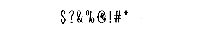 Cute Writing Font OTHER CHARS
