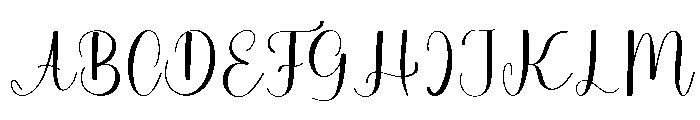 Cute Writing Font UPPERCASE