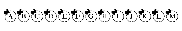 Cute bow monogram Font UPPERCASE