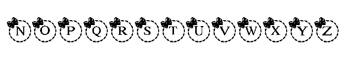 Cute bow monogram Font UPPERCASE