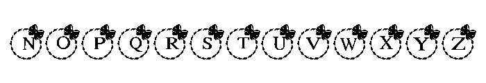 Cute bow monogram Font LOWERCASE