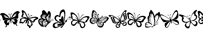 Cute butterfly spring Font UPPERCASE