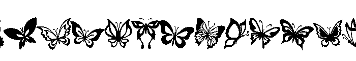 Cute butterfly spring Font UPPERCASE