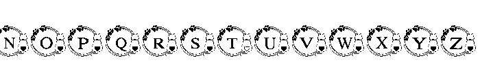 Cute cat frame Font UPPERCASE