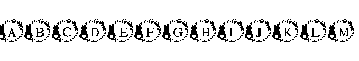 Cute cat frame FONT