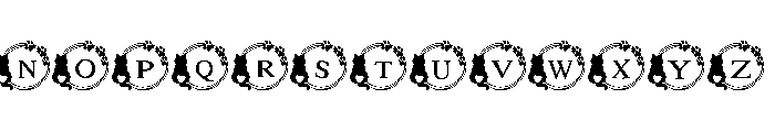 Cute cat frame Font LOWERCASE