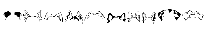 Cute dog ears Font OTHER CHARS