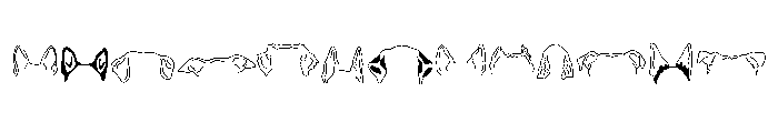 Cute dog ears Font UPPERCASE