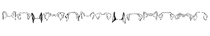 Cute dog ears Font UPPERCASE