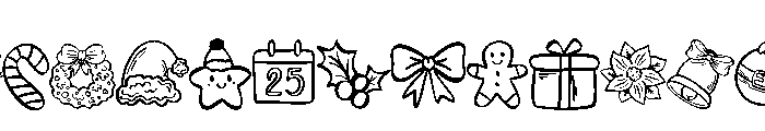 Cute doodle christmas FONT