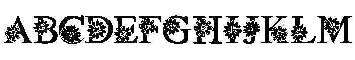 Cute flower season Font UPPERCASE