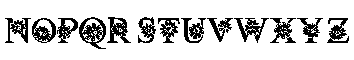 Cute flower season Font UPPERCASE